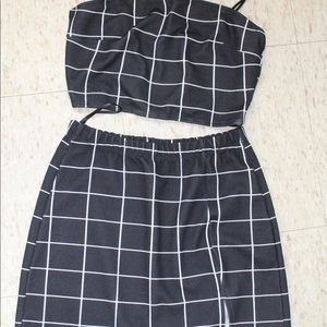 SHEIN XS Plaid Two-Piece